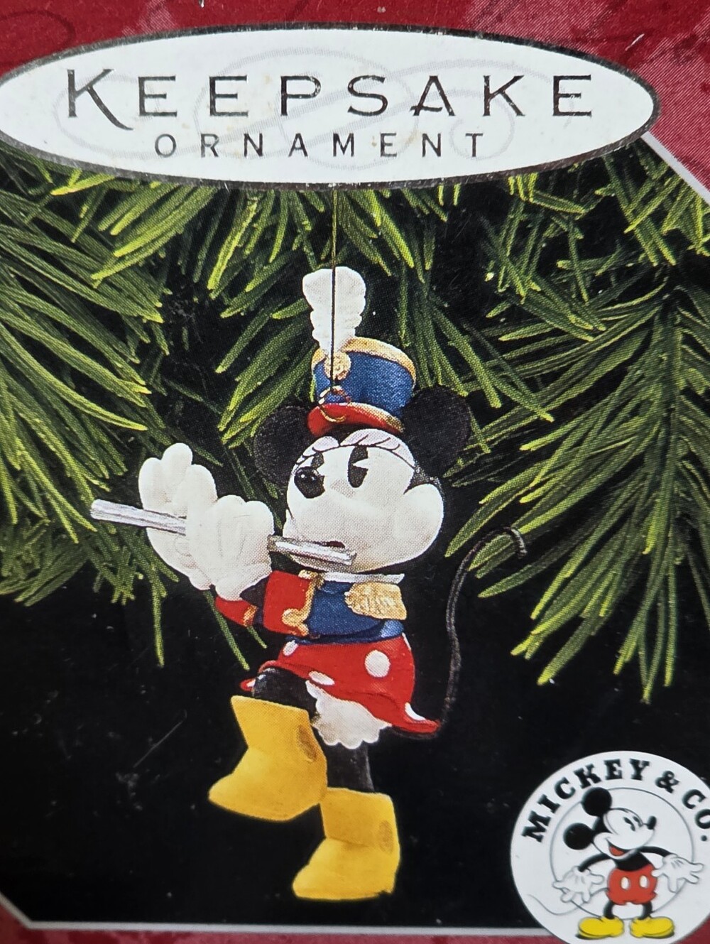 Keepsake Minnie Mouse Plays The Flute  Ornament